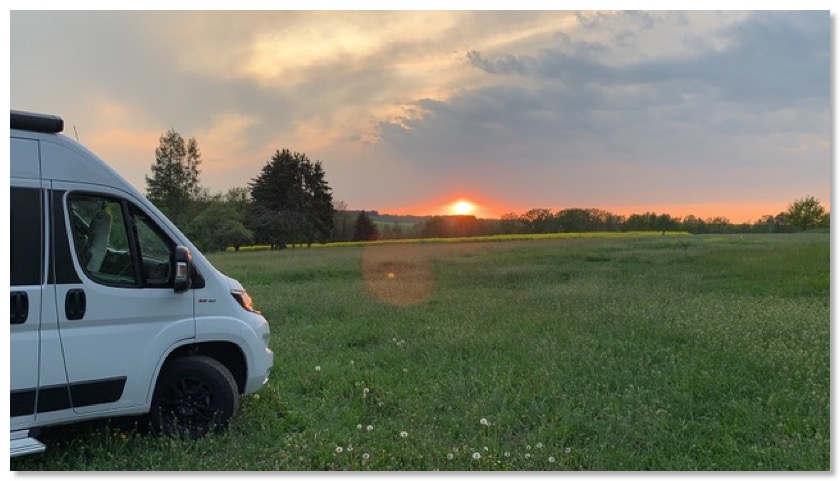 Sonnenuntergang auf dem Stellplatz